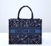 Dior Book To9te Blue Dior Roses Embroidery 36cm Bag - 1