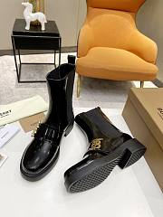 Burberry black patent leather boots - 2