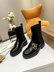 Burberry black patent leather boots - 4