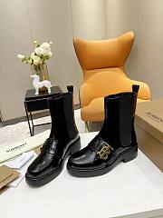 Burberry black patent leather boots - 5