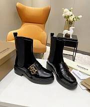 Burberry black patent leather boots - 1