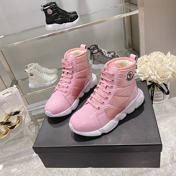Moncler pink boot