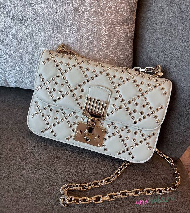 Dior Lucky Addict white chain bag - 1