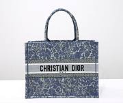 Dior Book Tote Embroidery Denim Effect 36cm Bag - 1