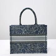 Dior Book Tote Embroidery Denim Effect 36cm Bag - 6