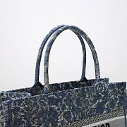 Dior Book Tote Embroidery Denim Effect 36cm Bag - 5