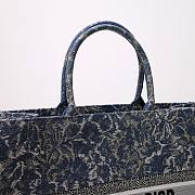 Dior Book Tote Embroidery Denim Effect 41cm Bag - 4