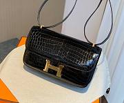 Hermes Shiny Crocodile Constance Black Bag - 6