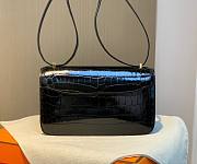 Hermes Shiny Crocodile Constance Black Bag - 5