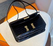 Hermes Shiny Crocodile Constance Black Bag - 2