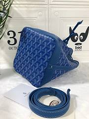 Goyard bucket blue leather bag - 5