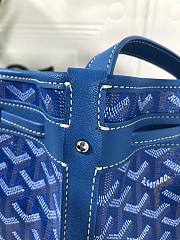 Goyard bucket blue leather bag - 4