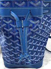 Goyard bucket blue leather bag - 2