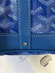 Goyard bucket blue leather bag - 3