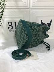 Goyard bucket green leather bag - 6