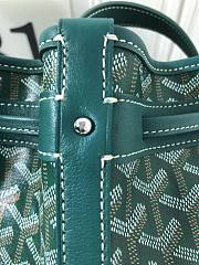 Goyard bucket green leather bag - 3