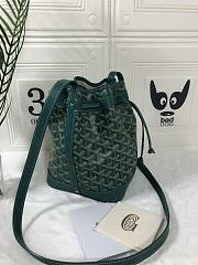 Goyard bucket green leather bag - 4