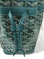 Goyard bucket green leather bag - 2