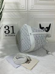 Goyard bucket white leather bag - 6