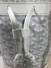 Goyard bucket white leather bag - 5