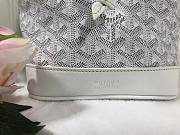 Goyard bucket white leather bag - 4