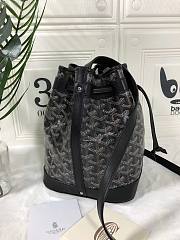 Goyard bucket black leather bag - 1