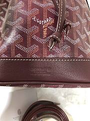 Goyard bucket red leather bag - 2