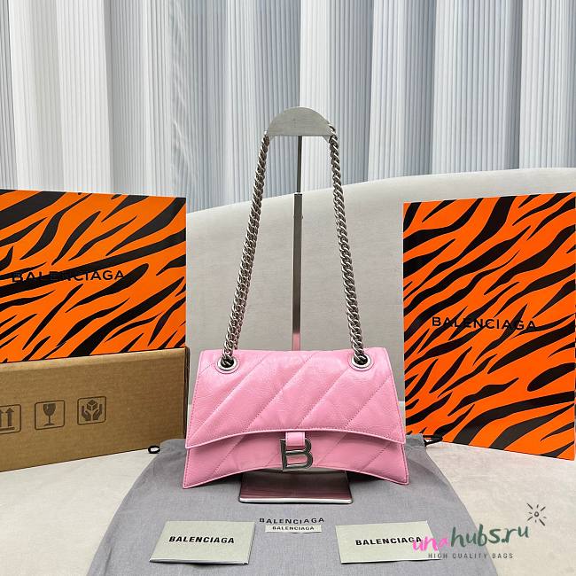 Balenciaga Crush small chain strap pink bag - 1