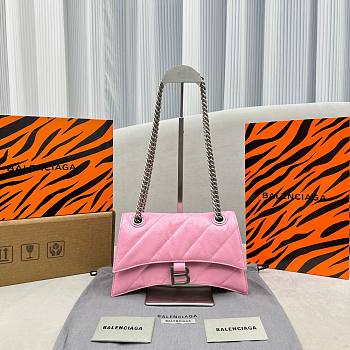 Balenciaga Crush small chain strap pink bag