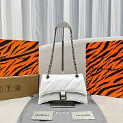 Balenciaga Crush small chain-strap white shoulder bag - 1