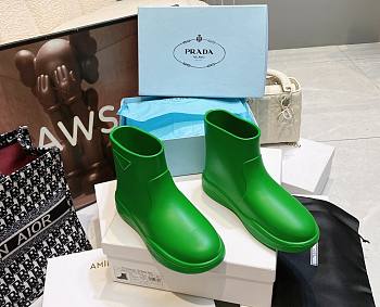 Prada rubber green boots