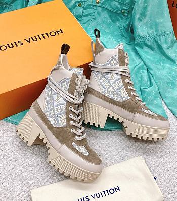 Louis Vuitton gray boots