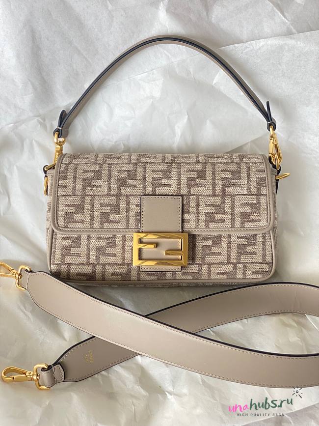 Fendi Natural Beige Baguette 27cm Bag - 1