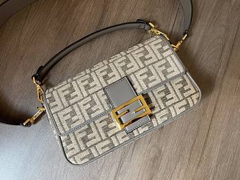 Fendi Gray Baguette 27cm Bag