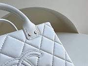 Chanel Vanity Case Calfskin White Bag - 5