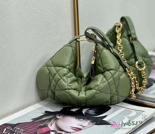 Dior caro tulip green yellow bag - 1