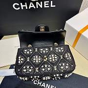 Chanel Pearl Strass CC Velvet Mini Flap Bag - 6