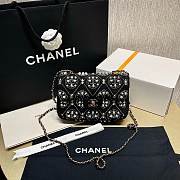 Chanel Pearl Strass CC Velvet Mini Flap Bag - 2