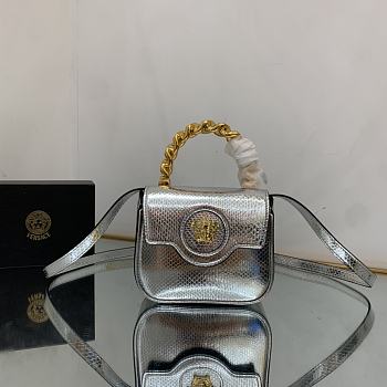 Versace La Medusa silver mini bag