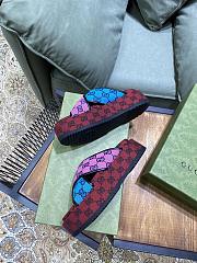 Gucci denim flatform slippers - 3