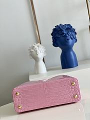 Louis Vuitton Pink Crocodile Capucines PM - 3