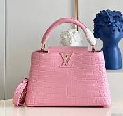 Louis Vuitton Pink Crocodile Capucines PM - 1