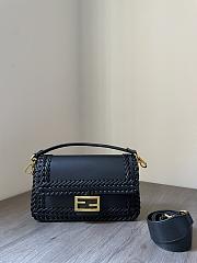 Fendi Baguette black woven leather bag 29cm - 2