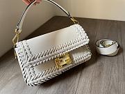 Fendi Baguette white woven leather bag 29cm - 1