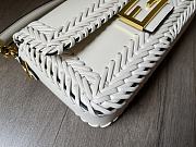 Fendi Baguette white woven leather bag 29cm - 4