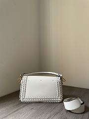 Fendi Baguette white woven leather bag 29cm - 2