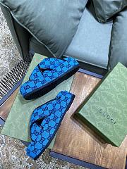 Gucci blue denim flatform slippers 02 - 5