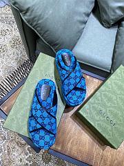 Gucci blue denim flatform slippers 02 - 4