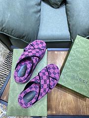 Gucci pink denim flatform slippers - 5