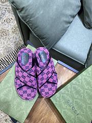 Gucci pink denim flatform slippers - 4